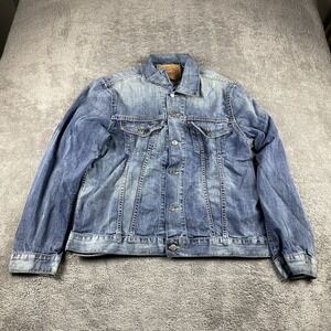 Levis Denim Jean Trucker Jacket Mens Size XL Blue